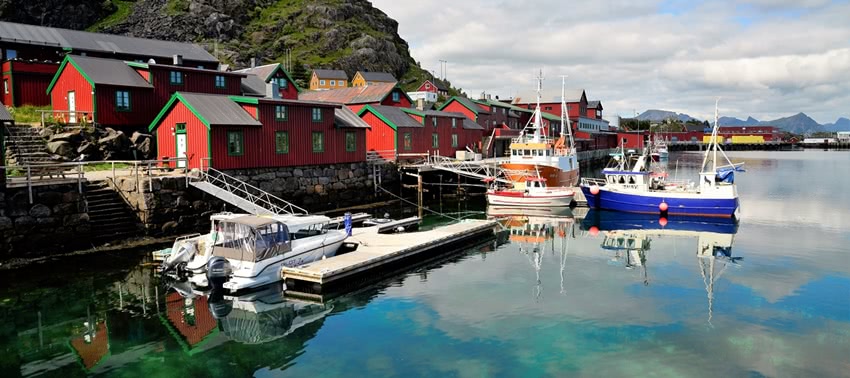 Hafen von Tromso in Norwegen