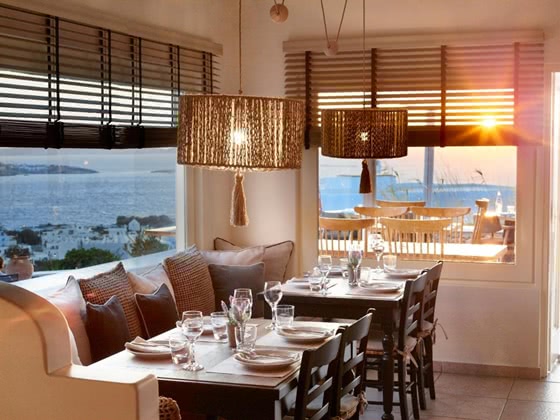 Hotel restaurant with sea view