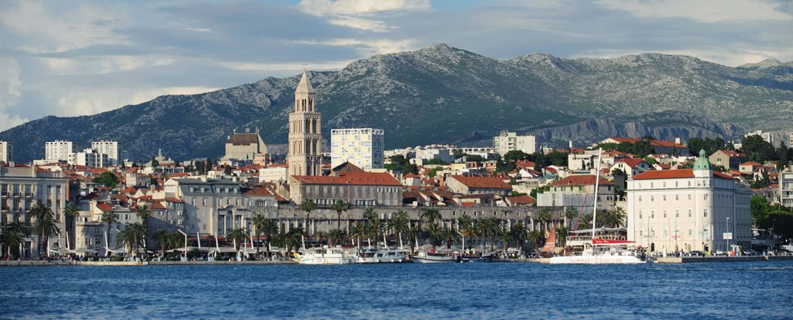 Panorama view over Split town