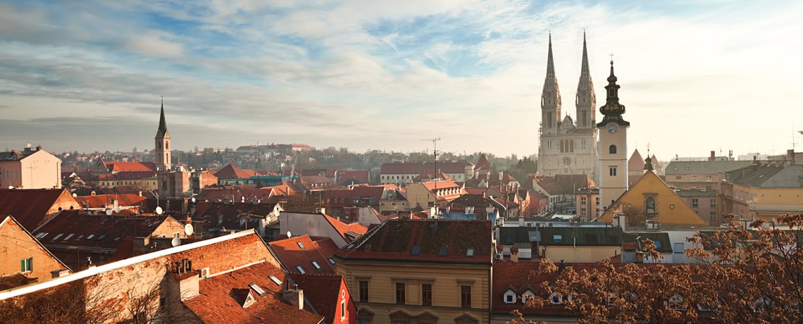Blick über die Stadt Zagreb