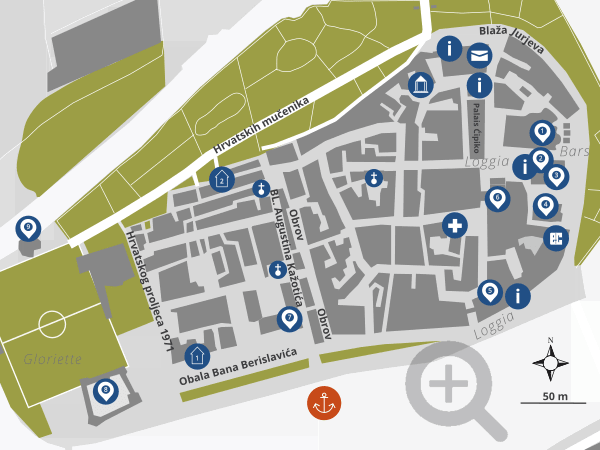Stadtplan Altstadt Trogir