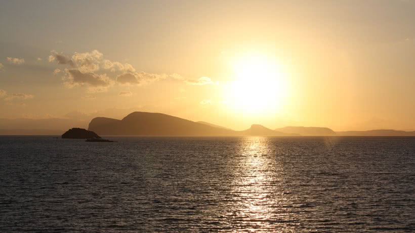 Sonnenuntergang auf der Insel Hydra