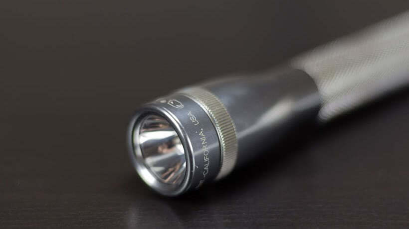 close up image of maglite flashlight
